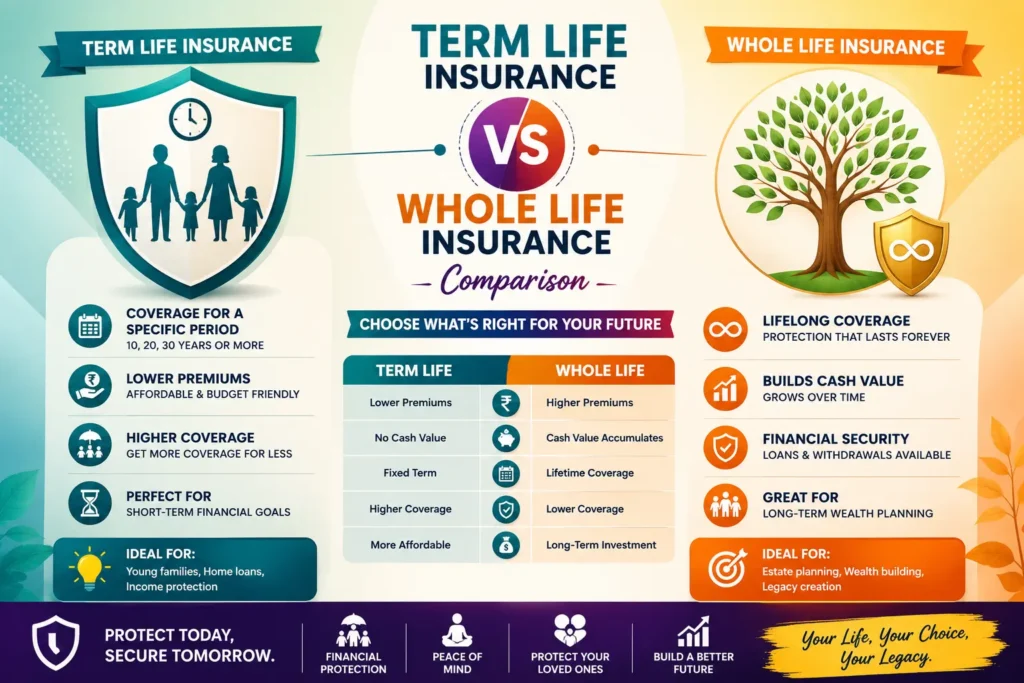 Term Life Insurance vs Whole Life Insurance Comparison